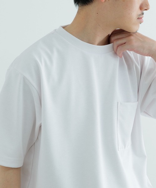 ITEMS URBANRESEARCH（アイテムズ アーバンリサーチ）の「『イージーケア/UVカット』高機能×吸水速乾ショートスリーブカットソー（Tシャツ/カットソー・メンズ・ブラック/ホワイト/ミント/ブルー・MEDIUM/LARGE）」の10枚目の写真