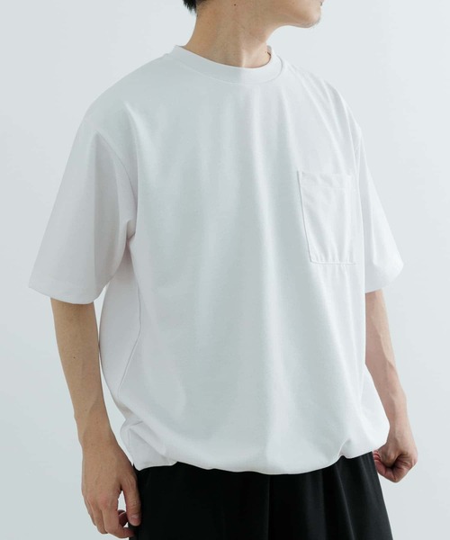 ITEMS URBANRESEARCH（アイテムズ アーバンリサーチ）の「『イージーケア/UVカット』高機能×吸水速乾ショートスリーブカットソー（Tシャツ/カットソー・メンズ・ブラック/ホワイト/ミント/ブルー・MEDIUM/LARGE）」の11枚目の写真