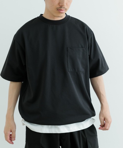 ITEMS URBANRESEARCH（アイテムズ アーバンリサーチ）の「『イージーケア/UVカット』高機能×吸水速乾ショートスリーブカットソー（Tシャツ/カットソー・メンズ・ブラック/ホワイト/ミント/ブルー・MEDIUM/LARGE）」の17枚目の写真