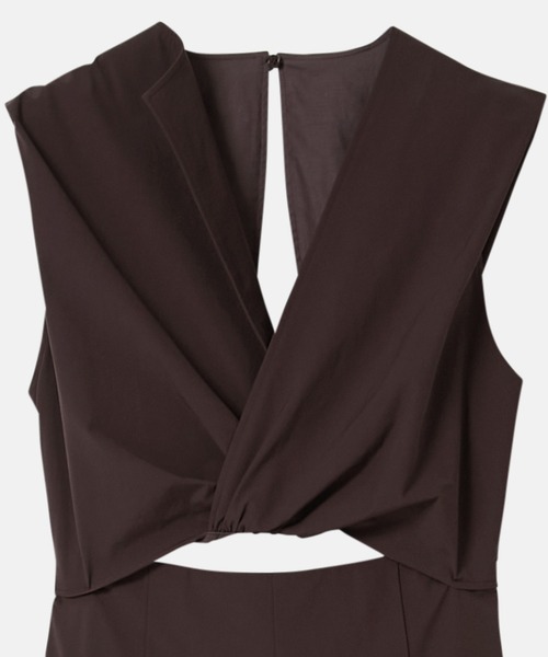 LE CIEL BLEU(ルシェルブルー)の「フロントツイストジャンプスーツ / Front Twist Jumpsuit(サロペット/オーバーオール・レディース・ブラック/ブラウン・38/36)」の20枚目の写真