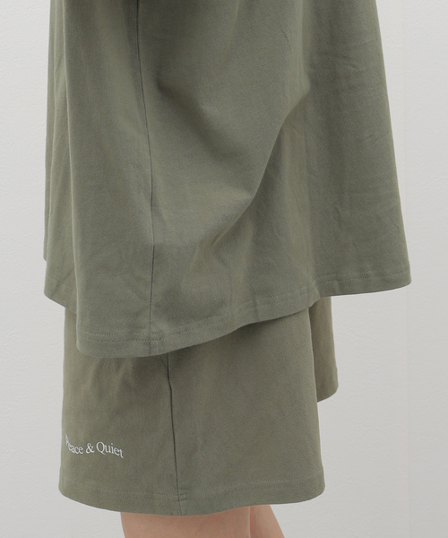 PEACE & QUIET(ピースアンドクワイエット)の「【PEACE&QUIET / ピース & クワイエット】WORDMARK T-SHIRT(Tシャツ/カットソー・メンズ・カーキ/ホワイト・LARGE)」の13枚目の写真