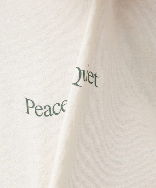 PEACE & QUIET(ピースアンドクワイエット)の「【PEACE&QUIET / ピース & クワイエット】WORDMARK T-SHIRT(Tシャツ/カットソー・メンズ・カーキ/ホワイト・LARGE)」の18枚目の写真