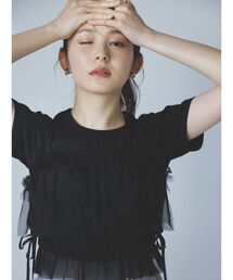 【久間田琳加コラボ】ネックメッセージコンパクトTシャツ