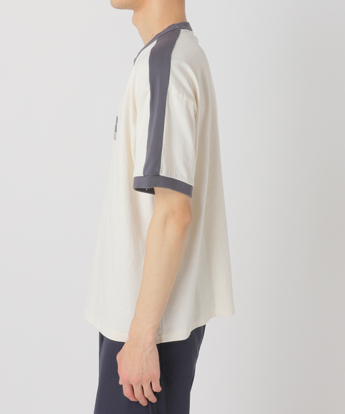 Russell Athletic（ラッセルアスレティック）の「RUSSELL ATHLETIC / ラッセル アスレティック 別注 RINGER TEE（Tシャツ/カットソー・メンズ・ブラック/ホワイト/ネイビー・MEDIUM/LARGE）」の17枚目の写真