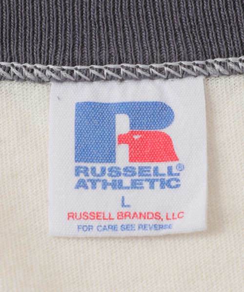 Russell Athletic（ラッセルアスレティック）の「RUSSELL ATHLETIC / ラッセル アスレティック 別注 RINGER TEE（Tシャツ/カットソー・メンズ・ブラック/ホワイト/ネイビー・MEDIUM/LARGE）」の4枚目の写真