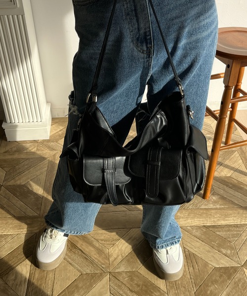 RiLi（リリ）の「ダブルポケットビッグショルダー【RL】（ショルダー