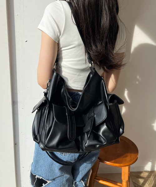 RiLi（リリ）の「ダブルポケットビッグショルダー【RL】（ショルダー