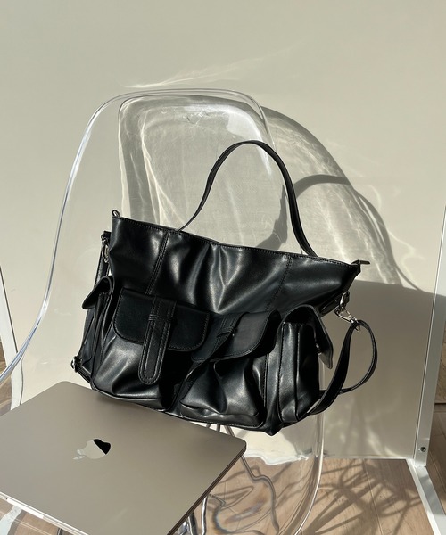 RiLi（リリ）の「ダブルポケットビッグショルダー【RL】（ショルダー