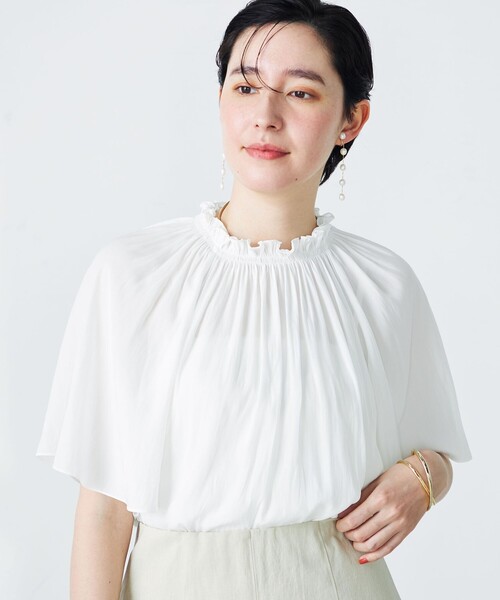 NOLLEY'S（ノーリーズ）の「割繊2WAY衿フリルブラウス（シャツ