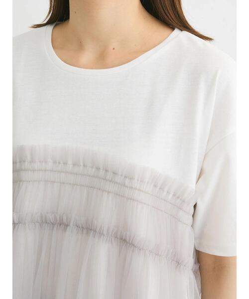 ELENCARE DUE（エレンカーレデュエ）の「・ELENCARE　DUE　チュールドッキングTEE（Tシャツ/カットソー・レディース・ブルー/オフホワイト/チャコールグレー/ブラック・FREE）」の20枚目の写真