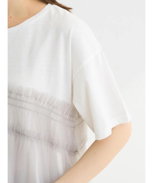 ELENCARE DUE（エレンカーレデュエ）の「・ELENCARE　DUE　チュールドッキングTEE（Tシャツ/カットソー・レディース・ブルー/オフホワイト/チャコールグレー/ブラック・FREE）」の21枚目の写真