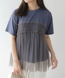 ELENCARE DUE | ・ELENCARE　DUE　チュールドッキングTEE(Tシャツ/カットソー)