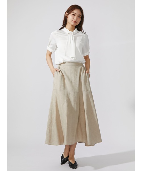 新品✨TONAL トーナル ボウタイパールパーツ半袖ブラウス TONAL（トーナル）の「ボウタイパールパーツ半袖ブラウス