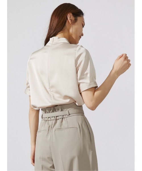TONAL（トーナル）の「ボウタイパールパーツ半袖ブラウス
