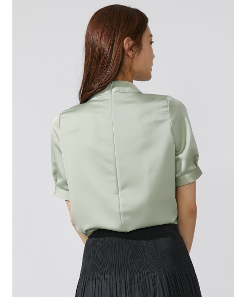 TONAL（トーナル）の「ボウタイパールパーツ半袖ブラウス