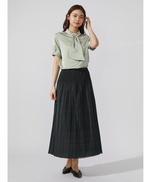 TONAL（トーナル）の「ボウタイパールパーツ半袖ブラウス