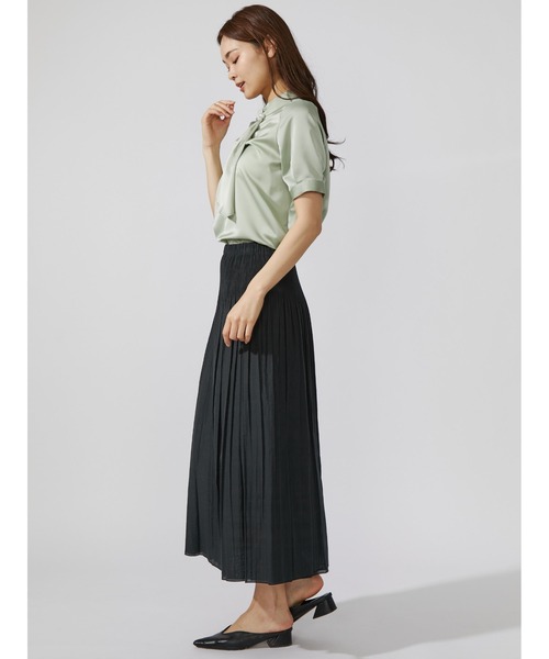TONAL（トーナル）の「ボウタイパールパーツ半袖ブラウス