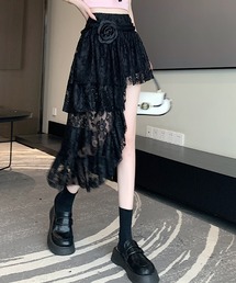 SPIGA | アシンメトリレースフリルスカート(スカート)
