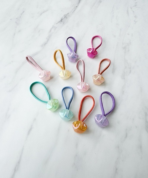 キッズ ベビー ヘアゴム 3点セット♡ ころころキャンディ&フラワーヘアゴム キッズ ベビー ヘアゴム 3点セット♡ ころころキャンディ