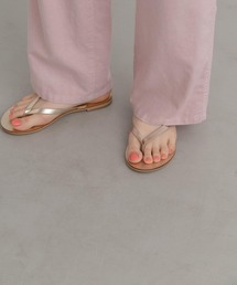 NICOLAS LAINAS | NICOLAS LAINAS　メタリックトングサンダル(サンダル)