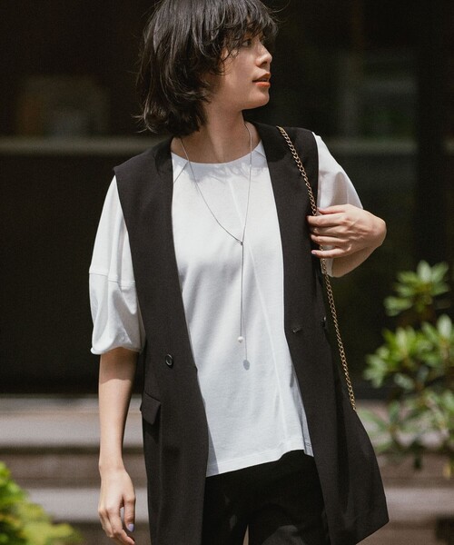 【セール】ボリュームスリーブピケ カットソー（Tシャツ/カットソー）｜自由区（ジユウク）