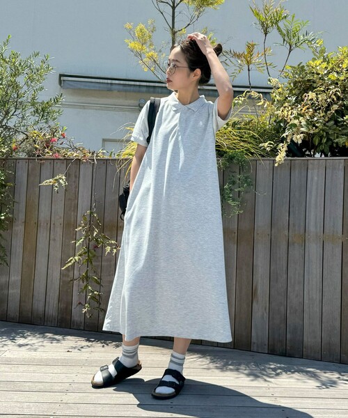 GEVACO（ゲバコ）の「【GEVACO/ゲバコ】ドライタッチポロシャツフレアワンピース（ワンピース・レディース・レッド/ネイビー/ブラック/ライトグレー・38）」の3枚目の写真