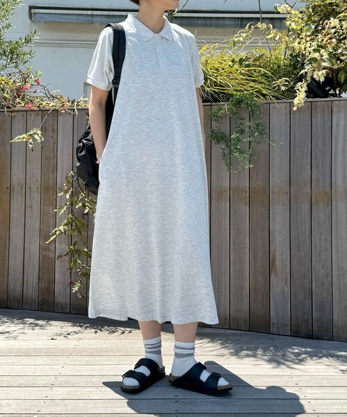 GEVACO（ゲバコ）の「【GEVACO/ゲバコ】ドライタッチポロシャツフレアワンピース（ワンピース・レディース・レッド/ネイビー/ブラック/ライトグレー・38）」の18枚目の写真