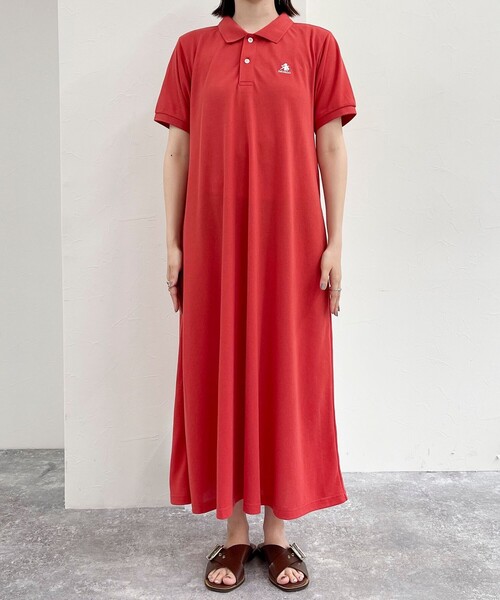 GEVACO（ゲバコ）の「【GEVACO/ゲバコ】ドライタッチポロシャツフレアワンピース（ワンピース・レディース・レッド/ネイビー/ブラック/ライトグレー・38）」の14枚目の写真