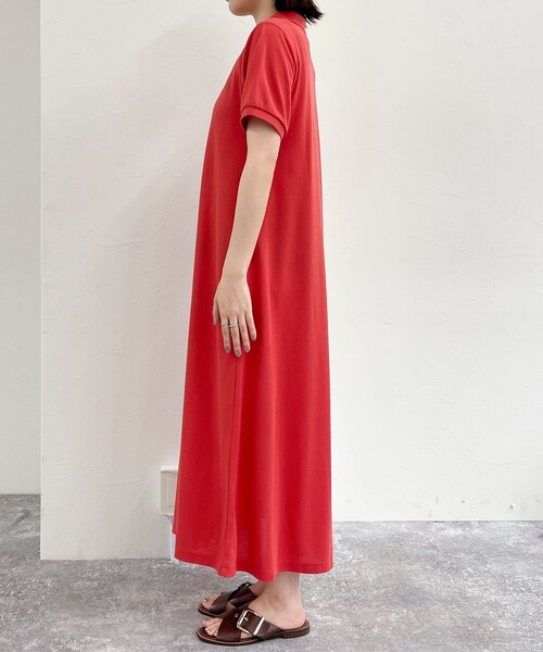 GEVACO（ゲバコ）の「【GEVACO/ゲバコ】ドライタッチポロシャツフレアワンピース（ワンピース・レディース・レッド/ネイビー/ブラック/ライトグレー・38）」の15枚目の写真