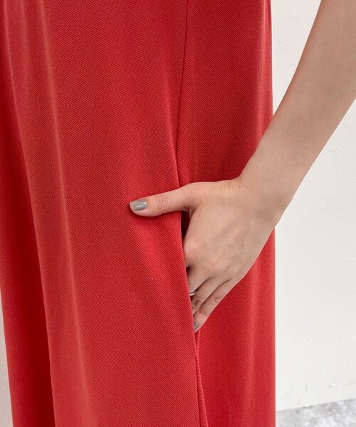 GEVACO（ゲバコ）の「【GEVACO/ゲバコ】ドライタッチポロシャツフレアワンピース（ワンピース・レディース・レッド/ネイビー/ブラック/ライトグレー・38）」の7枚目の写真