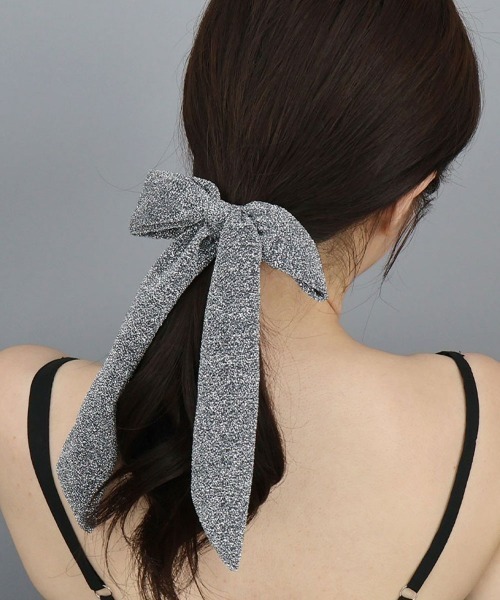 ヘアリボン　No.410 セール】グリッター リボン ヘアフック（ヘアピン）｜CEMONEMO