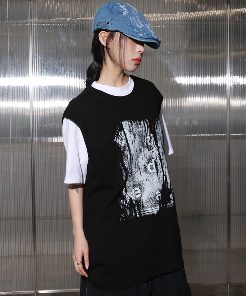 FOLLOWIN（フォロウィン）の「[UNISEX][サイド調節][オールシーズン可能]ビンテージ ダメージ デニム ハンチング フラットキャップ（キャップ・レディース・ブルー/ライトブルー・ONE SIZE）」の15枚目の写真