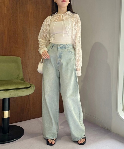 one after another NICE CLAUP（ワンアフターアナザーナイスクラップ）の「シャツボレロ（シャツ/ブラウス・レディース・アイボリー/サックスブルー/ブラック/ブラック系その他・FREE）」の21枚目の写真