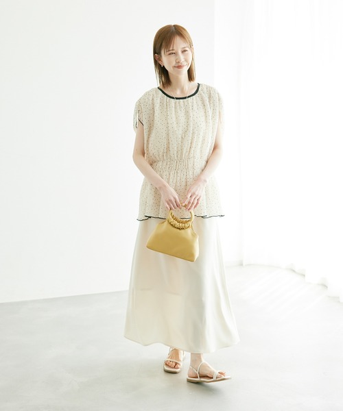 ROPE' PICNIC（ロペピクニック）の「シャーリングドットブラウス（シャツ/ブラウス・レディース・ホワイト系その他/ブラック・38）」の12枚目の写真