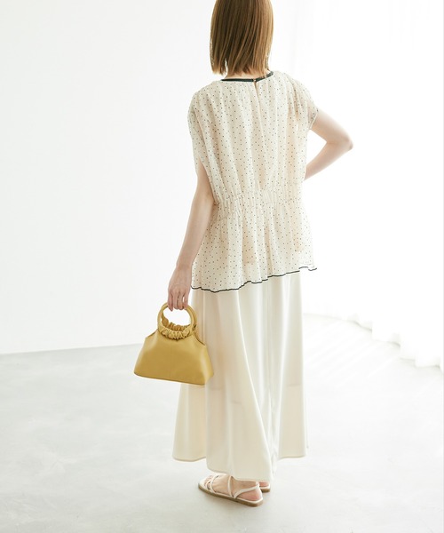 ROPE' PICNIC（ロペピクニック）の「シャーリングドットブラウス（シャツ/ブラウス・レディース・ホワイト系その他/ブラック・38）」の13枚目の写真