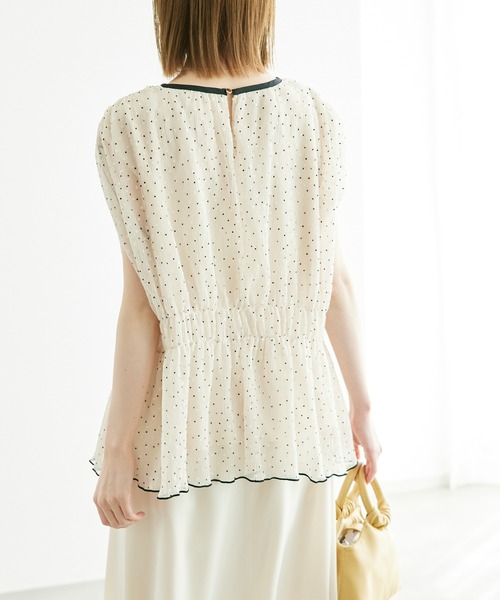 ROPE' PICNIC（ロペピクニック）の「シャーリングドットブラウス（シャツ/ブラウス・レディース・ホワイト系その他/ブラック・38）」の15枚目の写真