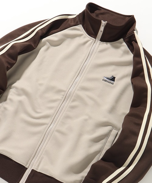 CONVERSE(コンバース)の「【CONVERSE/コンバース】2line 配色 ラグラン トラック ジャケット(ナイロンジャケット・メンズ・グレイッシュベージュ/クリーム・L/M/LL)」の5枚目の写真
