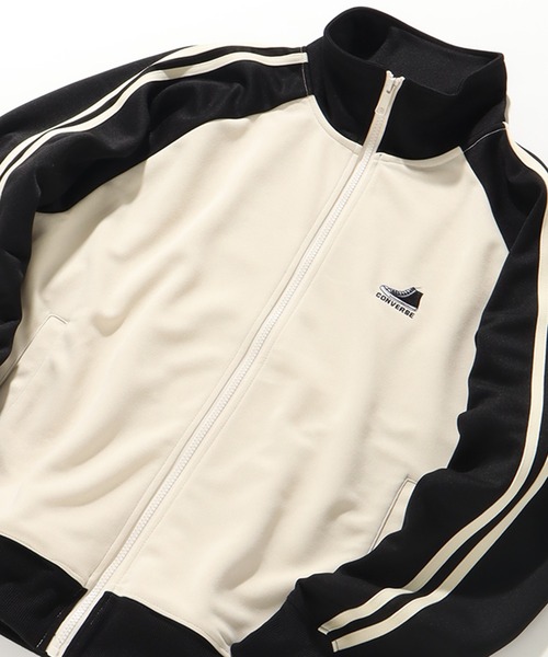 CONVERSE(コンバース)の「【CONVERSE/コンバース】2line 配色 ラグラン トラック ジャケット(ナイロンジャケット・メンズ・グレイッシュベージュ/クリーム・L/M/LL)」の6枚目の写真