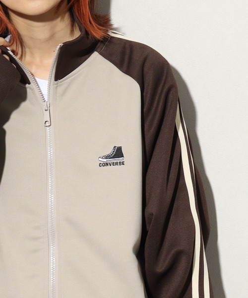CONVERSE(コンバース)の「【CONVERSE/コンバース】2line 配色 ラグラン トラック ジャケット(ナイロンジャケット・メンズ・グレイッシュベージュ/クリーム・L/M/LL)」の18枚目の写真