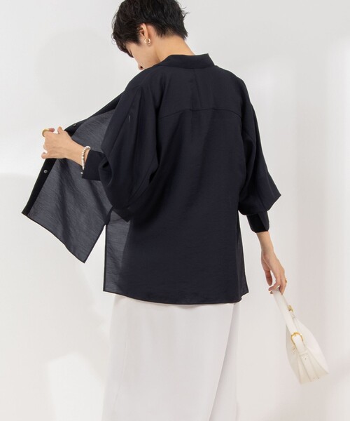 NOLLEY’S Sophi（ノーリーズソフィ）の「シアーボリュームスリーブブラウス（シャツ/ブラウス・レディース・ネイビー/ミント・38）」の20枚目の写真