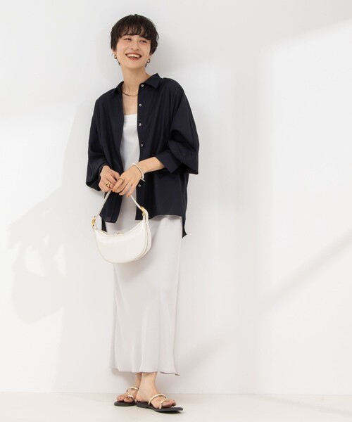 NOLLEY’S Sophi（ノーリーズソフィ）の「シアーボリュームスリーブブラウス（シャツ/ブラウス・レディース・ネイビー/ミント・38）」の19枚目の写真