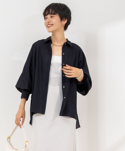 NOLLEY’S Sophi（ノーリーズソフィ）の「シアーボリュームスリーブブラウス（シャツ/ブラウス・レディース・ネイビー/ミント・38）」の18枚目の写真