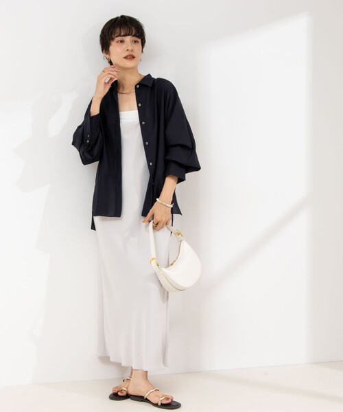 NOLLEY’S Sophi（ノーリーズソフィ）の「シアーボリュームスリーブブラウス（シャツ/ブラウス・レディース・ネイビー/ミント・38）」の16枚目の写真