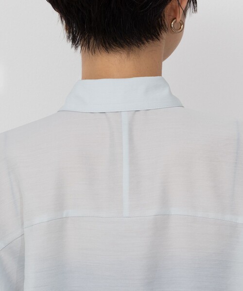 NOLLEY’S Sophi（ノーリーズソフィ）の「シアーボリュームスリーブブラウス（シャツ/ブラウス・レディース・ネイビー/ミント・38）」の8枚目の写真