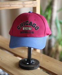 HOOK（フック）の「HOOK　-original-　CHICAGOバイカラーアメカジ刺繍キャップ　ハード・ソフト２タイプ（キャップ）」
