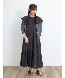 Samansa Mos2 | セーラー襟ティアードワンピース(ワンピース)