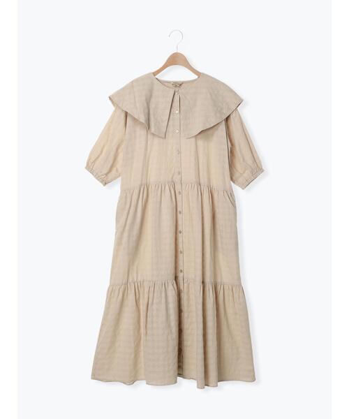 Samansa Mos2（サマンサ モスモス）の「セーラー襟ティアードワンピース（ワンピース・レディース・ブルー/グリーン/チャコールグレー/ベージュ・F）」の13枚目の写真