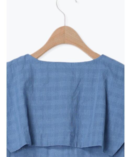 Samansa Mos2（サマンサ モスモス）の「セーラー襟ティアードワンピース（ワンピース・レディース・ブルー/グリーン/チャコールグレー/ベージュ・F）」の7枚目の写真