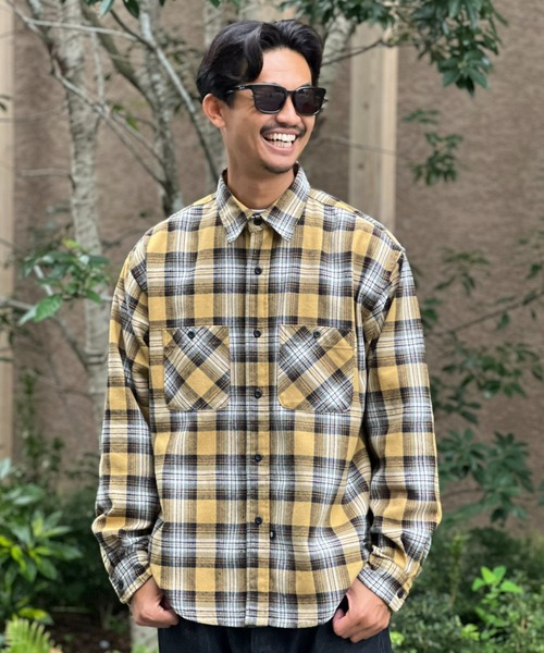 MAGIC NUMBER（マジック ナンバー）の「【MAGIC NUMBER】COTTON PLAID WORK SHIRT / コットン プレイド ワークシャツ（シャツ/ブラウス・メンズ・イエロー/ネイビー・LARGE/MEDIUM/X-LARGE）」の18枚目の写真