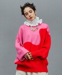 manana suerte | 2TONEオーバールーズニット(ニット/セーター)